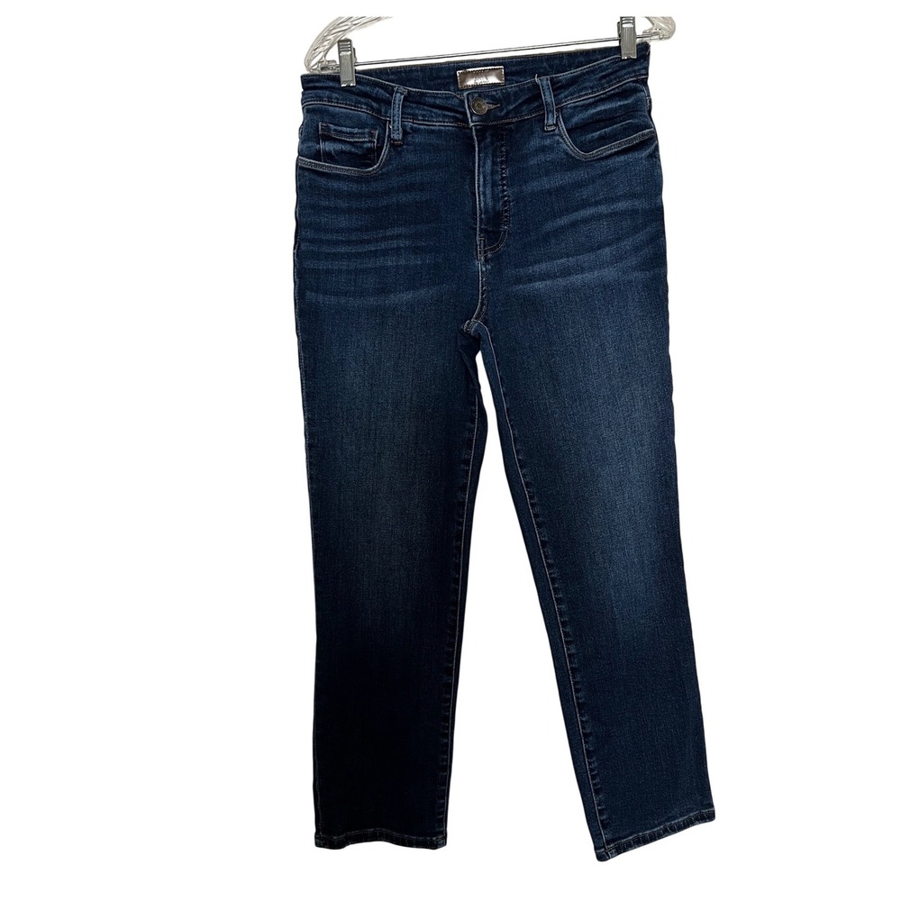 Kut from the Kloth Reese Fab Ab High Rise Ankle Straight Leg Jeans Dark Wash 8